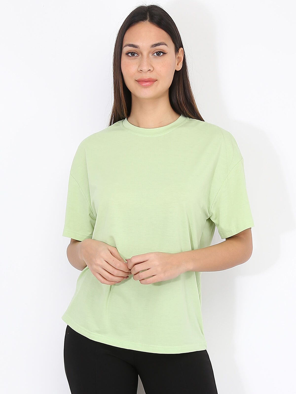 T-shirt en coton- Vert clair