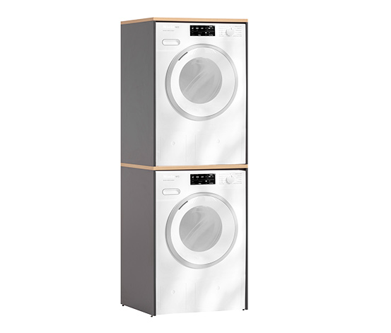 Waschmaschinenumbau »Solea U670«, anthrazit, 2er-Set