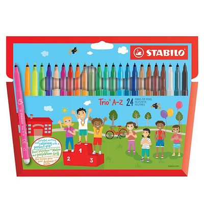 Stabilo Trio A- Z - 24 Feutres - couleurs assorties - pointe moyenne