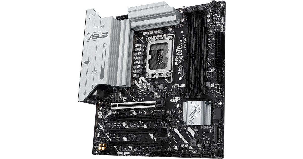 ASUSPRIME Z890M-PLUS WIFI socket 1851 moederbord  (RAID, 2.5Gb-LAN, Wi-Fi 7, BT, Sound, µATX)