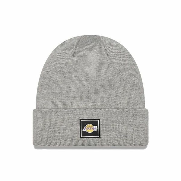 New Era Gorro Masculino La Lakers Team Grey Beanie Cinzento - 60284965