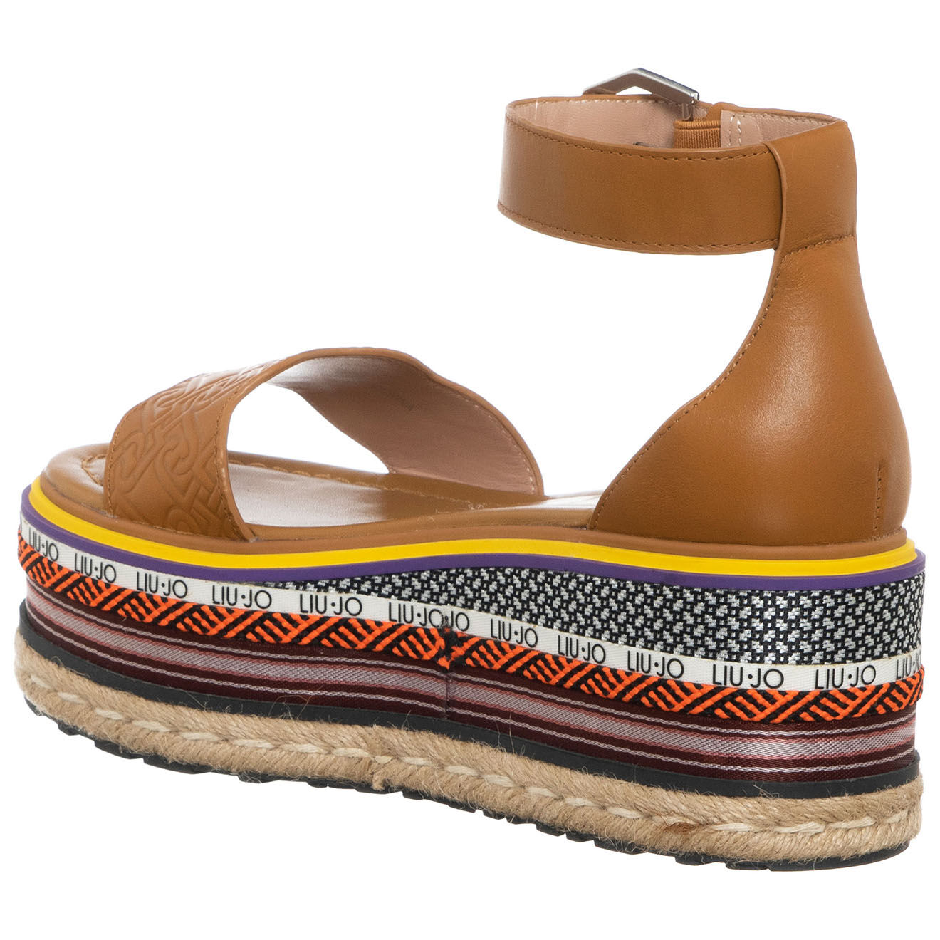 Liu-Jo Sandales Compensées en Cuir Nut marron