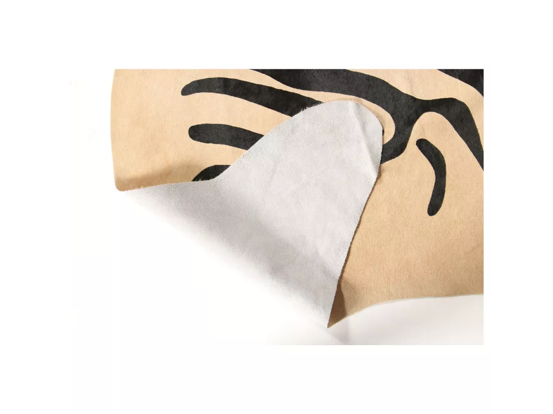 Peau de vache safari zèbre 3-4m2 blanc noir