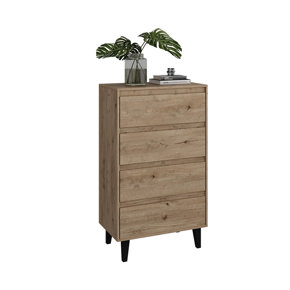 Vicco Sideboard Bahia Eiche 70 x 117 cm mit 4 Schubladen