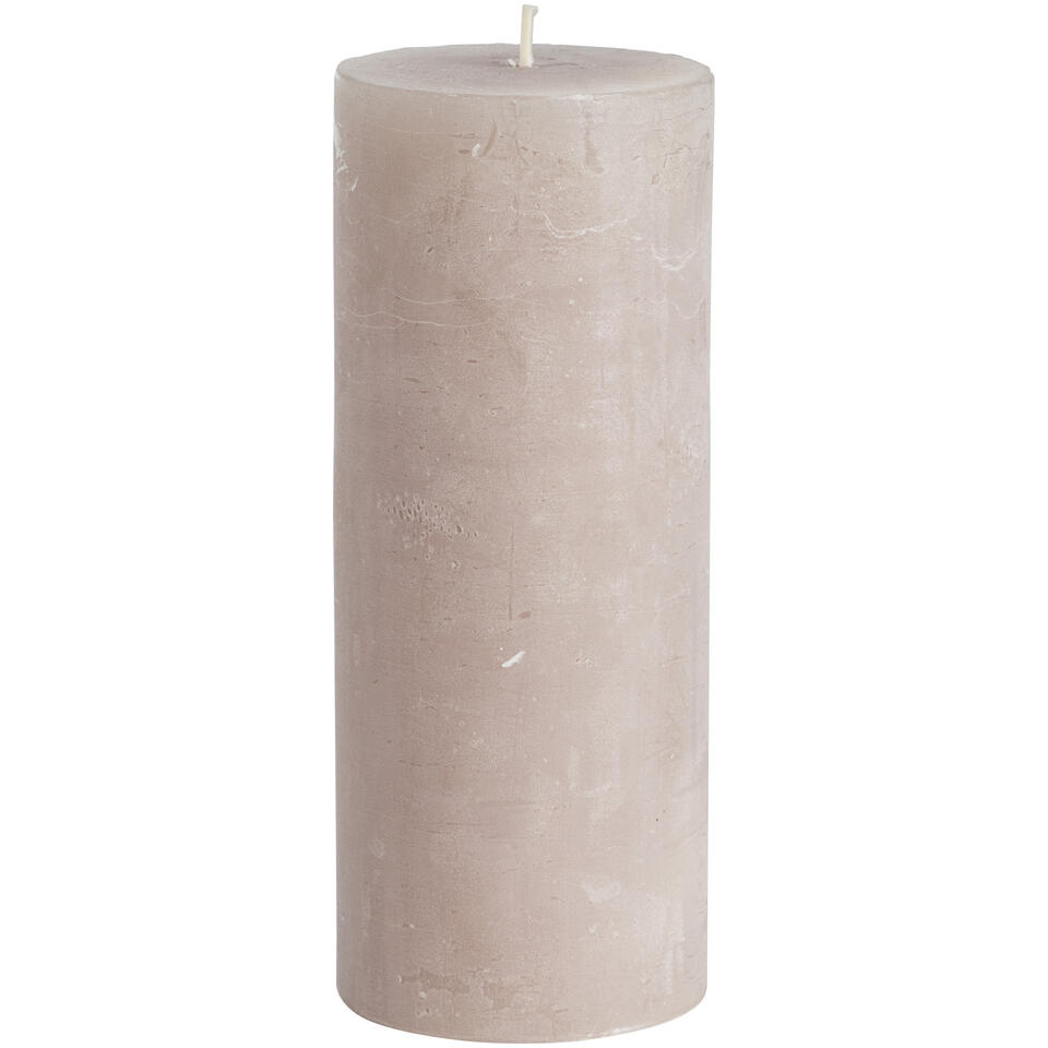 Kaars Rustiek Taupe 7x17 cm