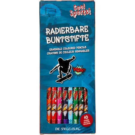 Die Spiegelburg Radierbare Buntstifte - Cool Sports!