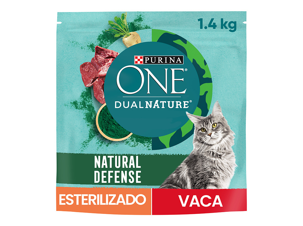 RAÇÃO PARA GATO PURINA ONE DUAL NATURE ESTERILIZADO COM VACA 1.4KG