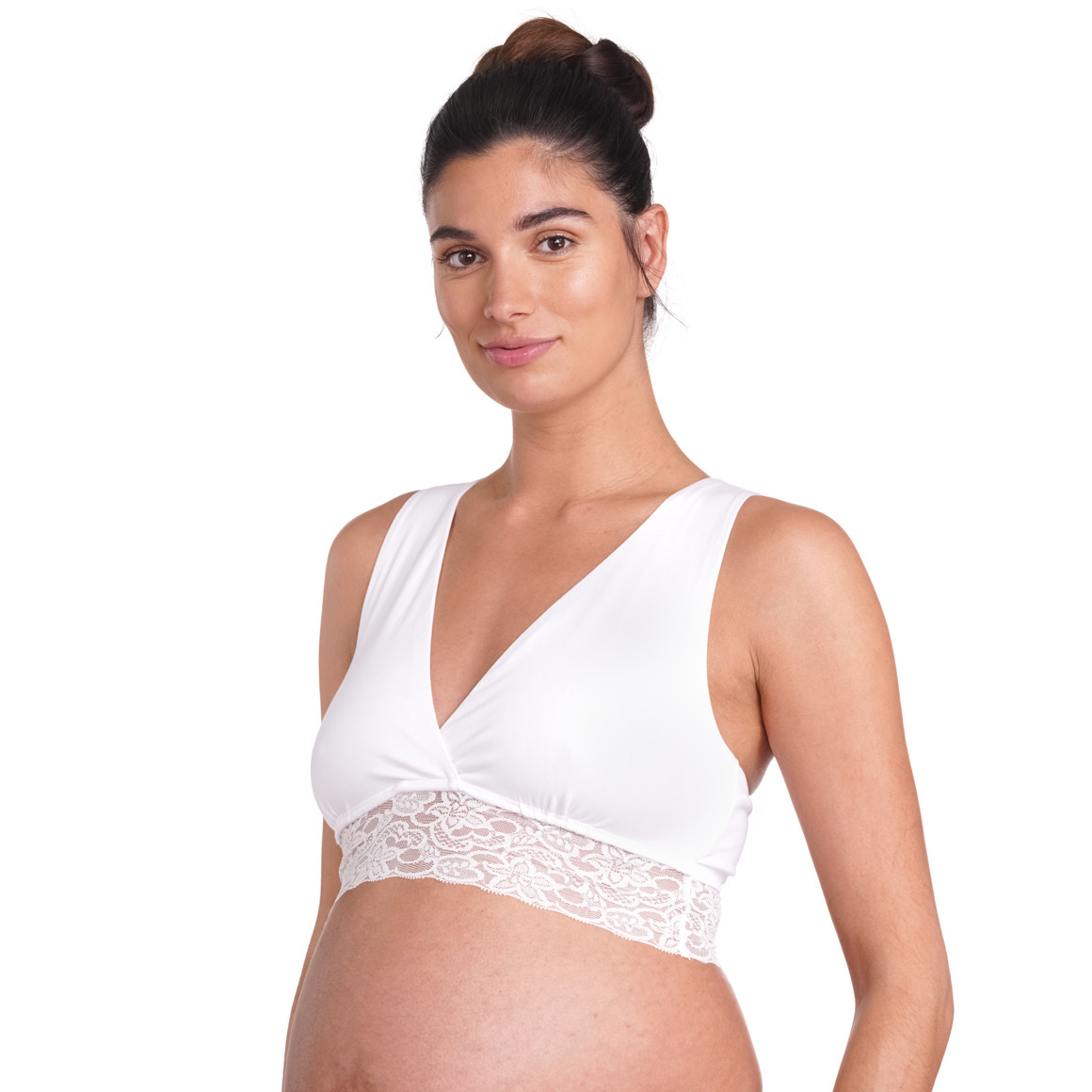 Gina Mama 2 Damen Still-Bustiers mit Spitze weiss / schwarz