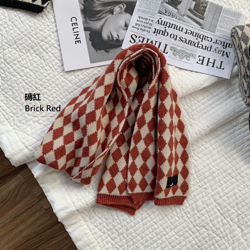 Ordinario - Argyle gebreide sjaal