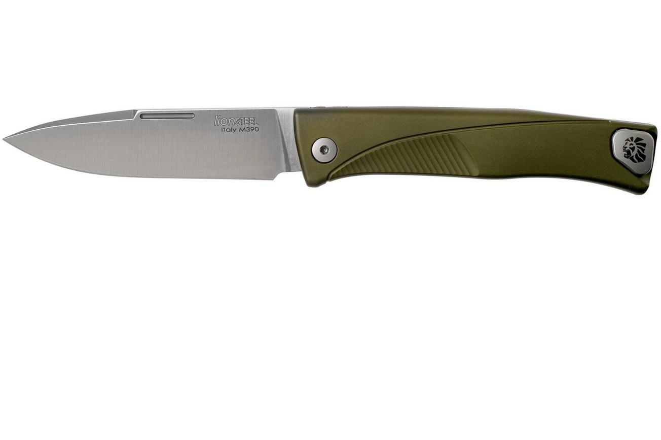 LionSteel Thrill green aluminum integral slipjoint zakmes