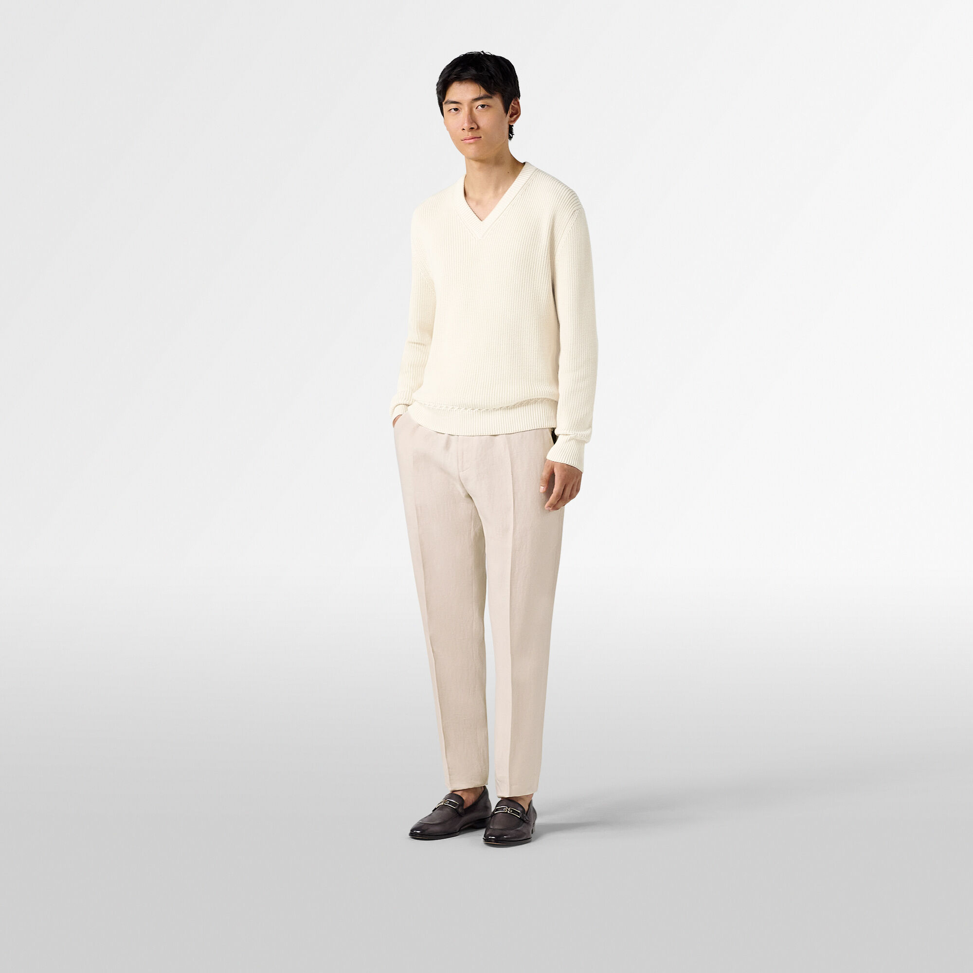 Pantalon À Cordon En Lin