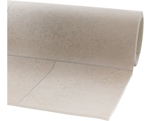 Charlotte PVC vloer, tegellook, beige, 200 cm breed (per meter verkocht)