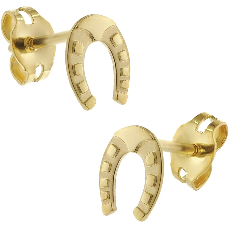 trendor Kinder Ohrringe Gold 333  8K Hufeisen Ohrstecker gold