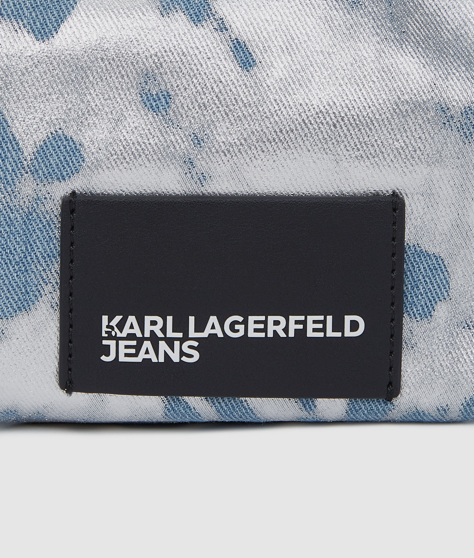 Hoogglans denim schoudertas