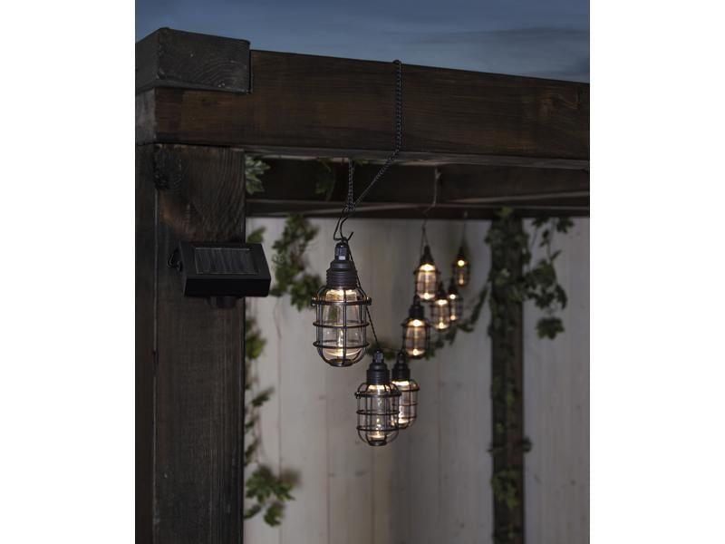 Star Trading Lichterkette Solar Cage 210 cm, Schwarz Solar Lichterkette