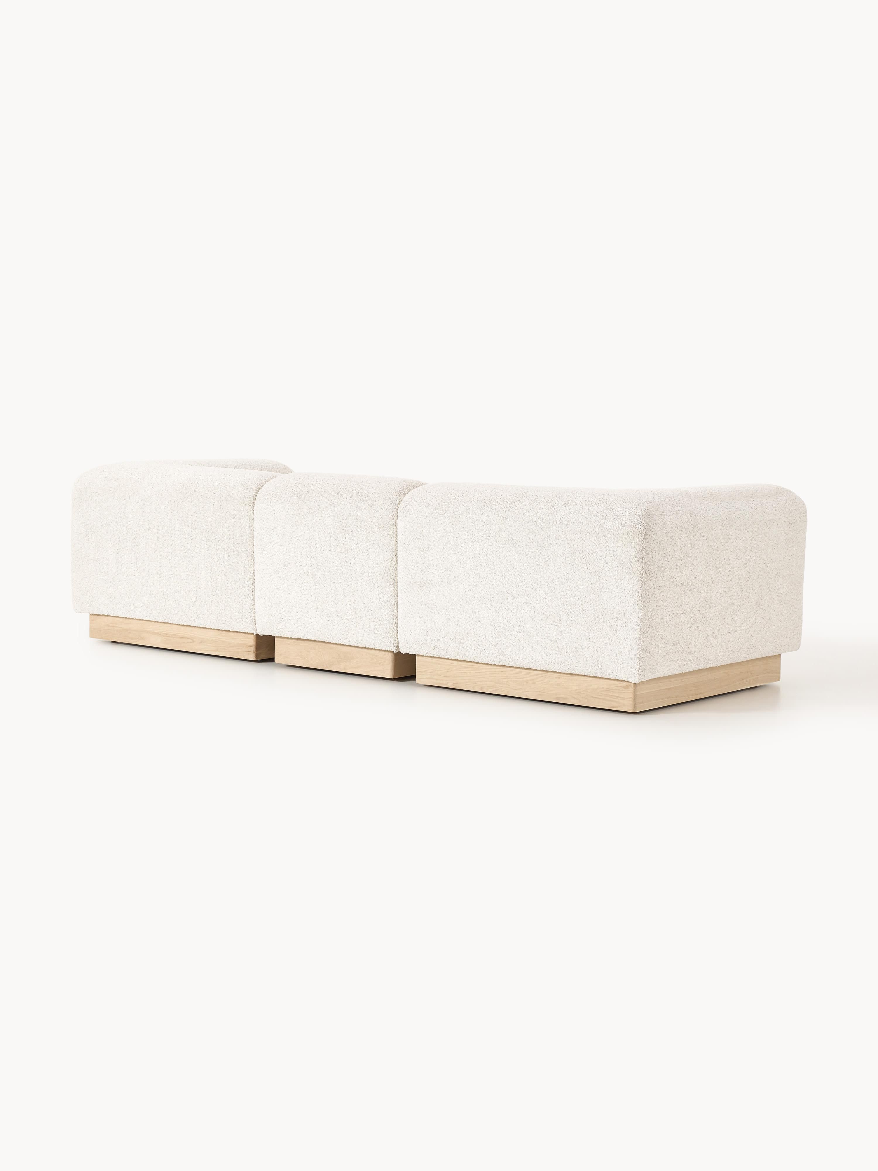 Modulaire bank Natalie (3-zits) van teddy-bouclé
