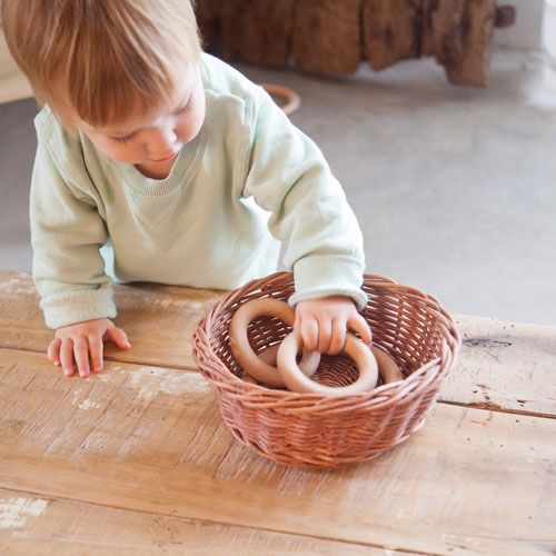Grapat ringen naturel - 8 cm (3st)