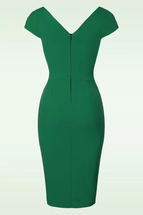 Vintage Chic for Topvintage Brenda penciljurk in smaragdgroen