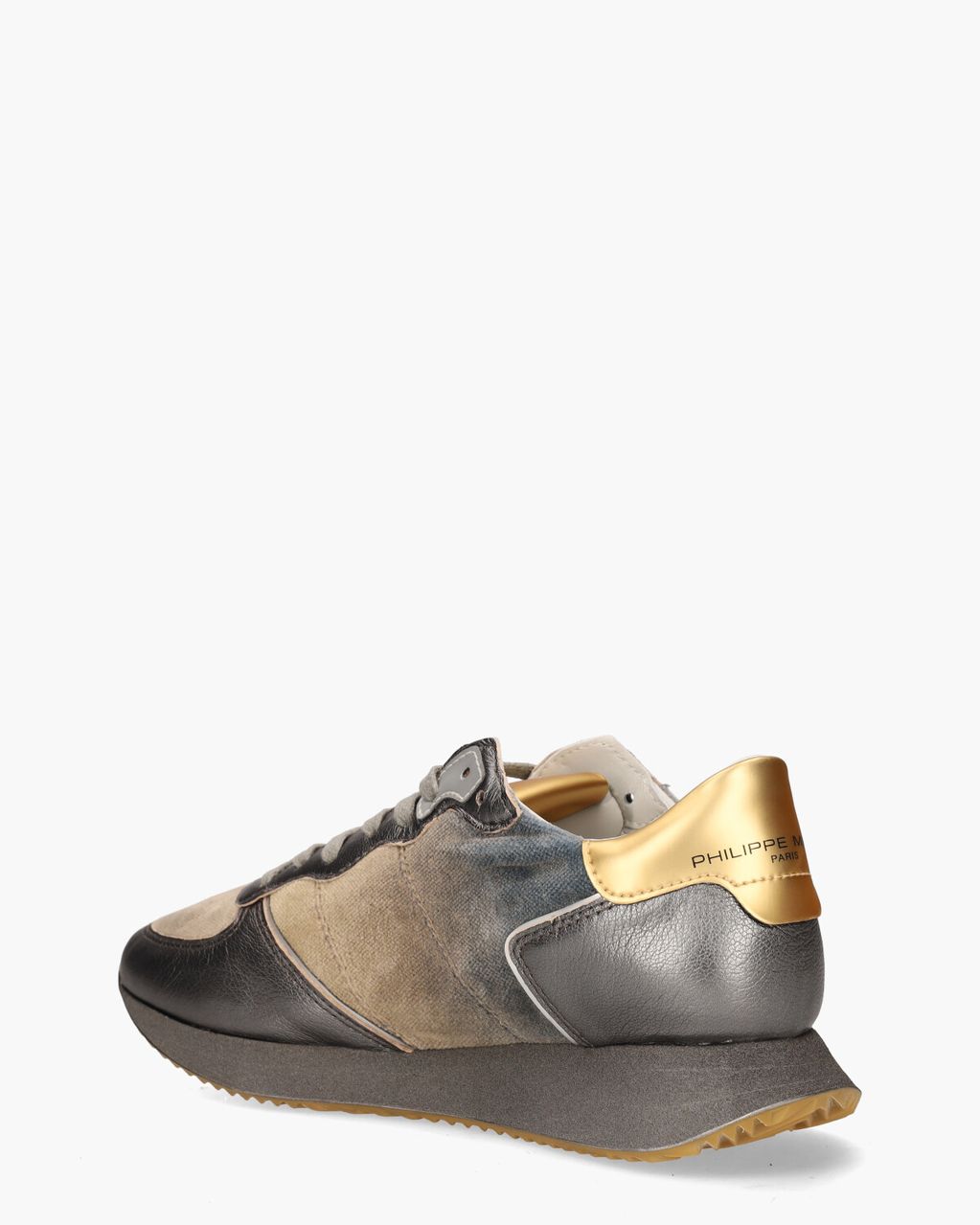 Philippe Model Tropez X Mondial Zilver/Beige Damessneakers