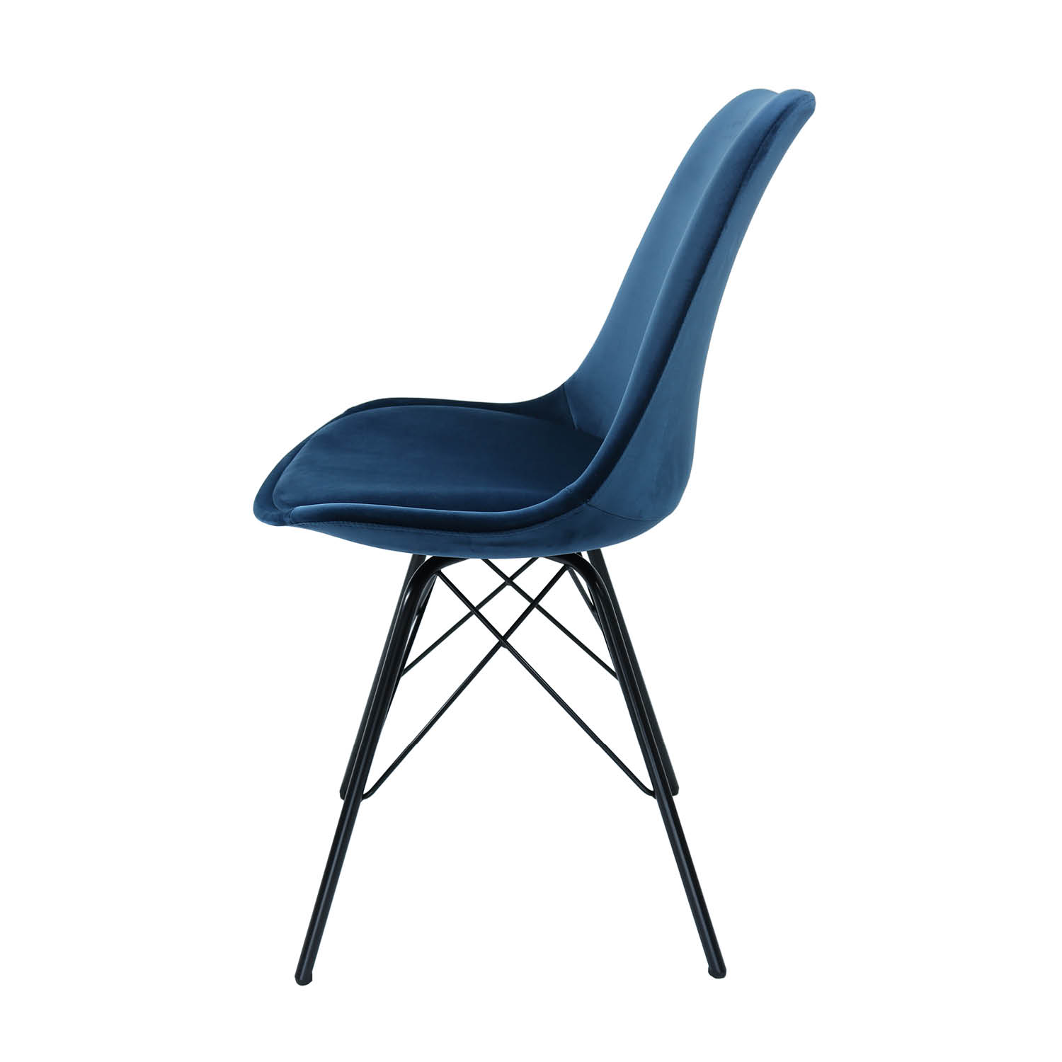 Kick Kuipstoel - Velvet d.blauw BL