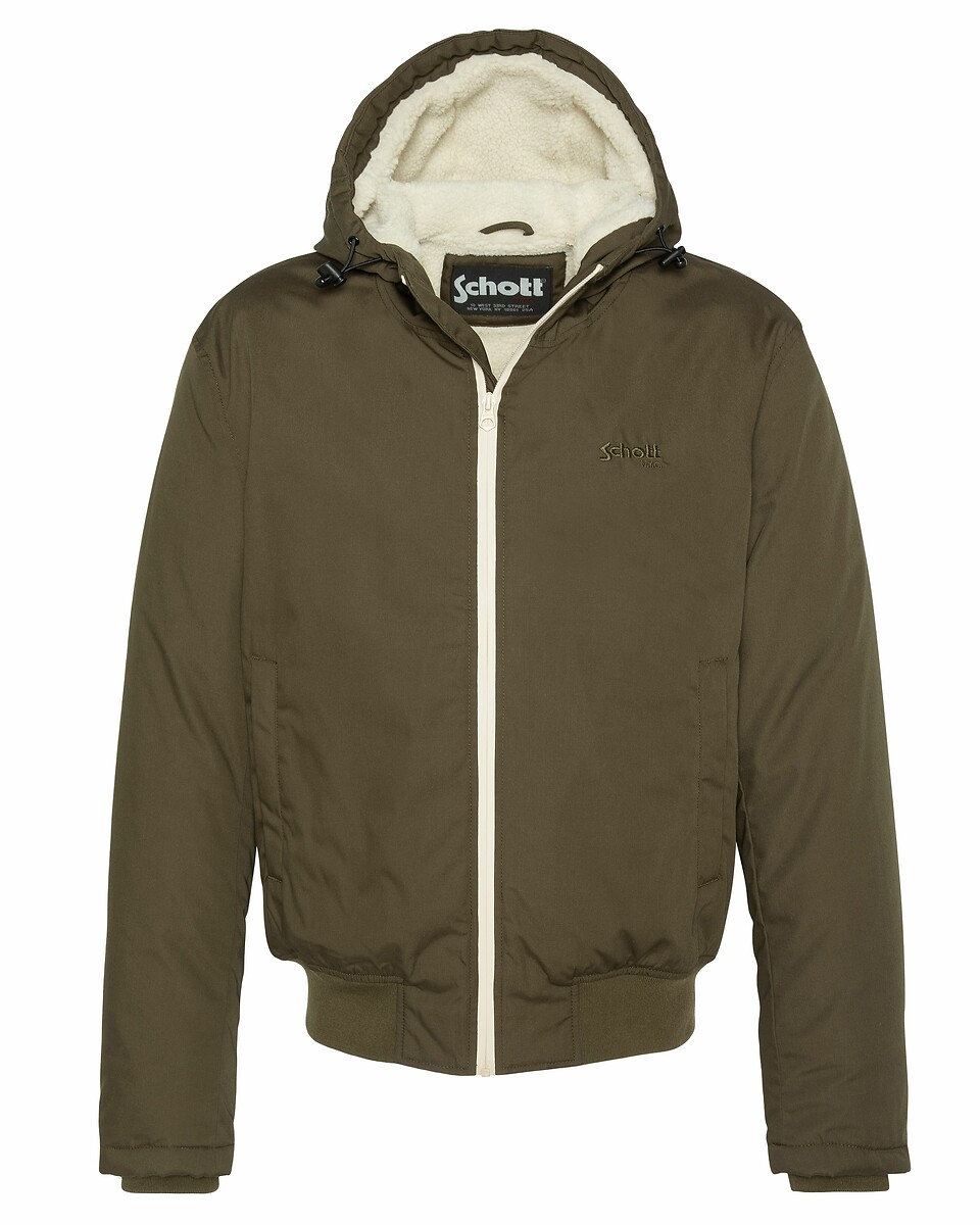 Jaqueta corta-vento SCHOTT BLUSTER2 com forro de sherpa