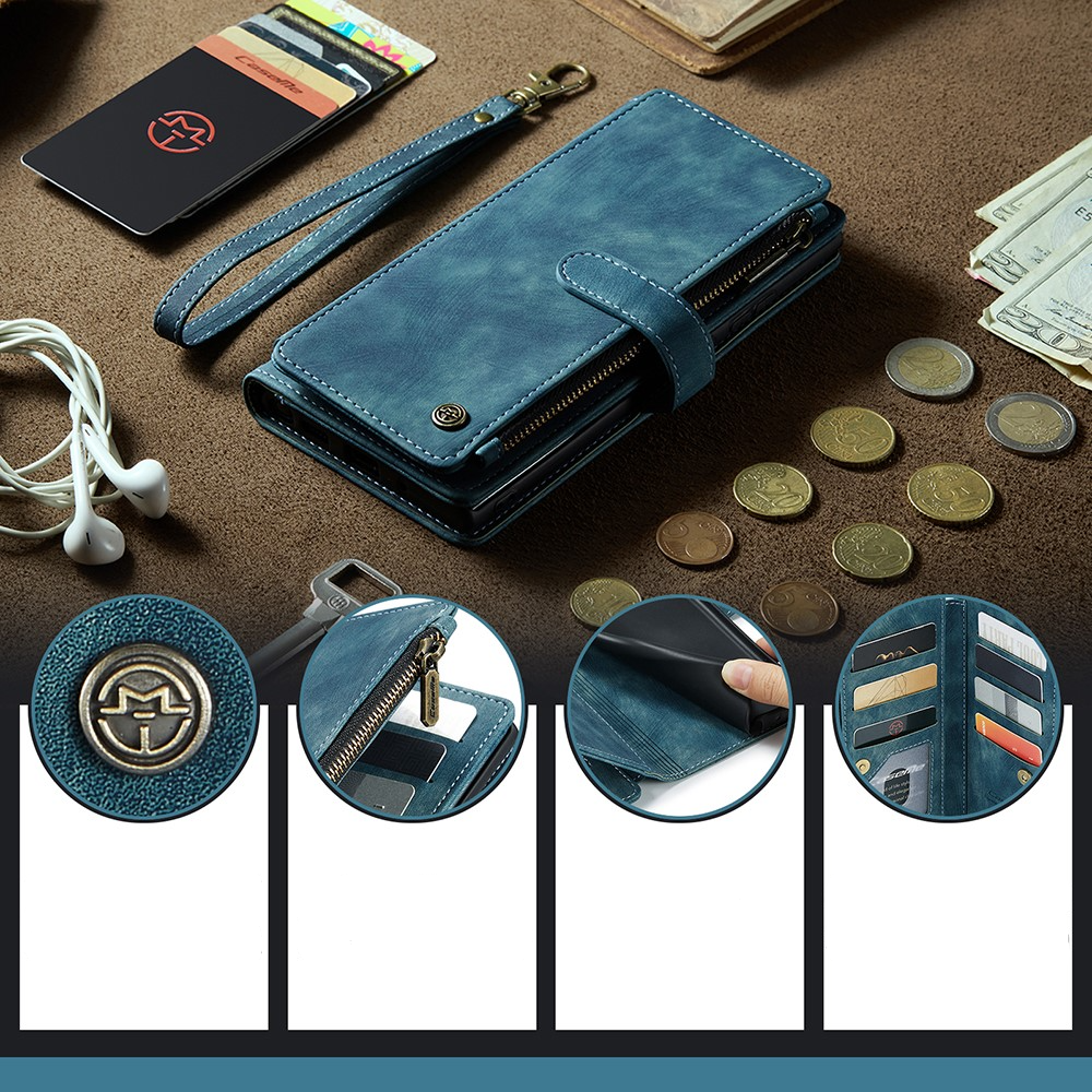 Samsung Galaxy A54 5G 2in1 Leder Tasche Karten Etui - Blau