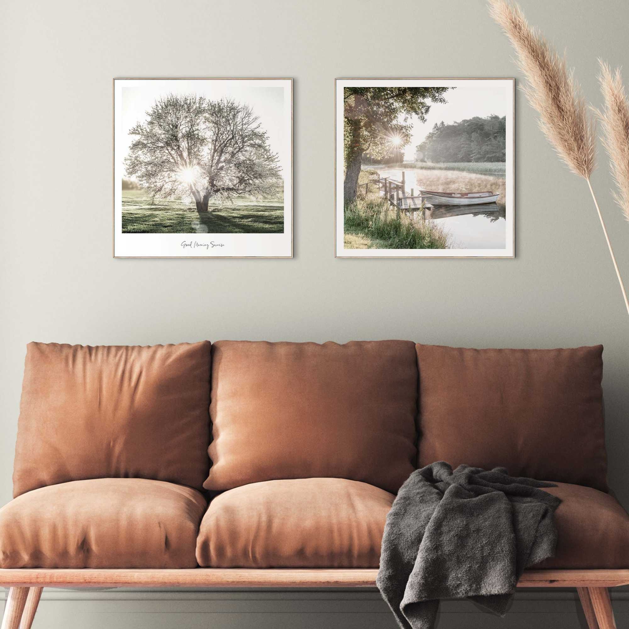 Reinders! Poster »Nature Vibe« Home Office - Grün - MDF - Landschaften - 50x50 cm