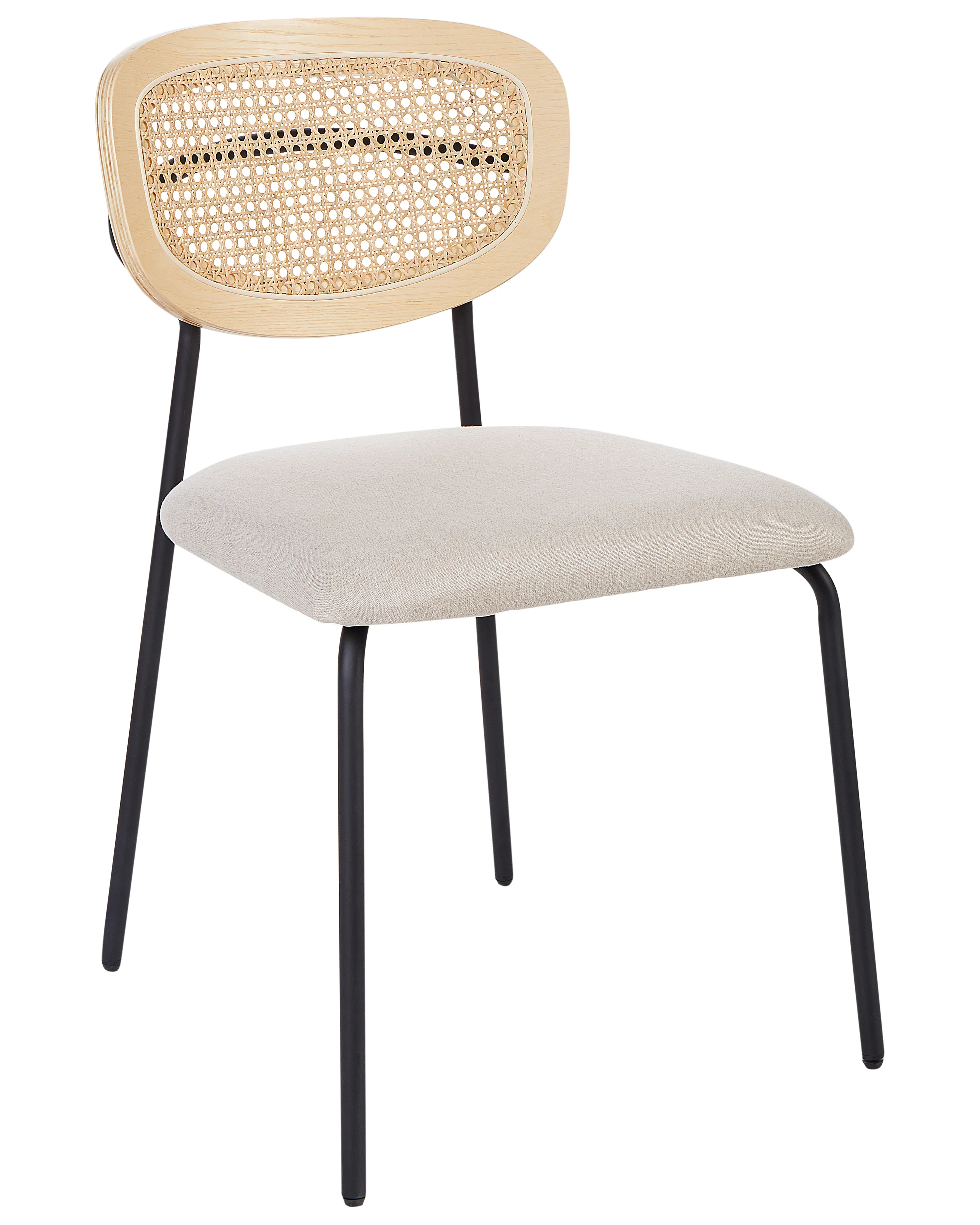 Set van 2 eetkamerstoelen MAYETTA Rotan Lichtbeige