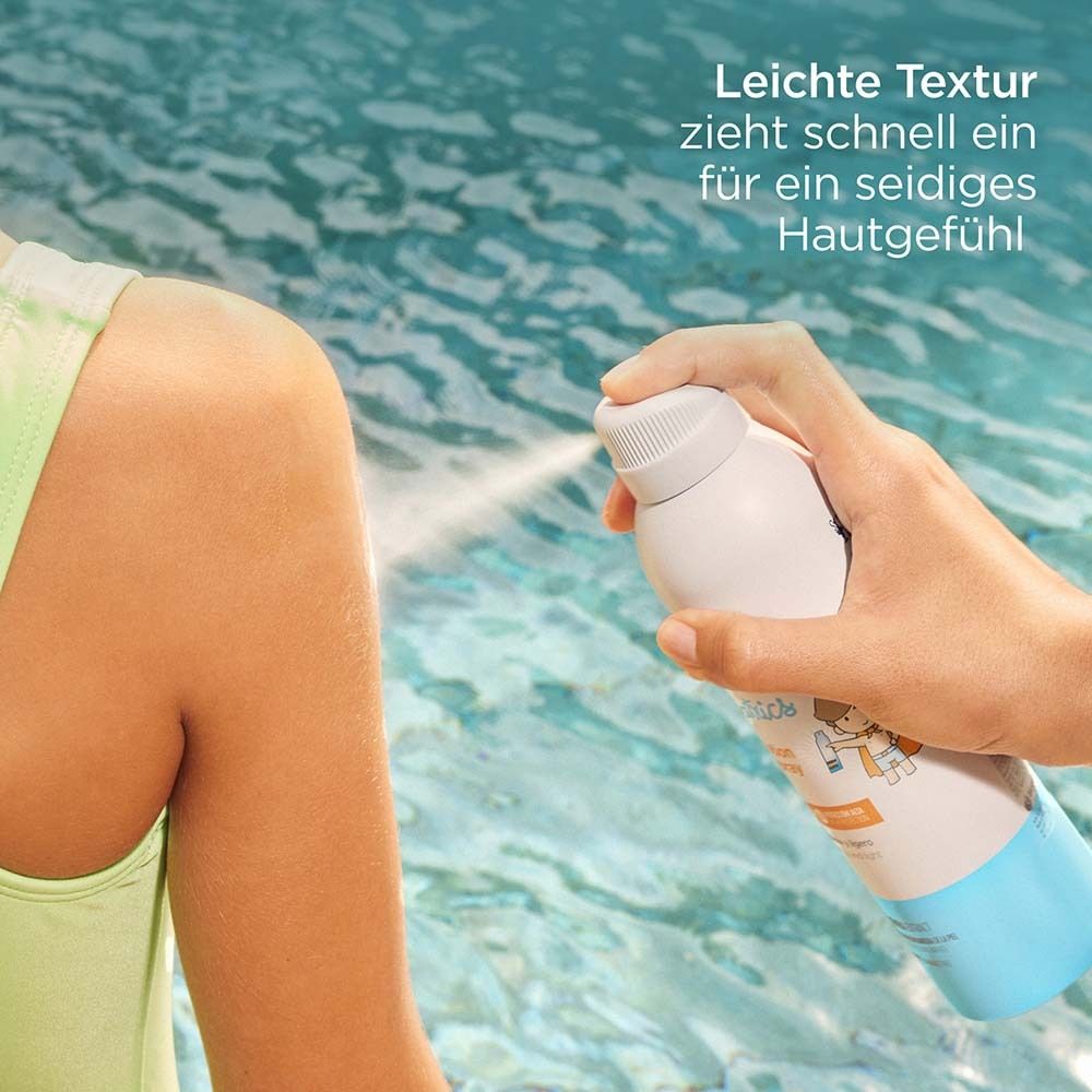 ISDIN Fotoprotector Pediatrics Transparent wasserfestes Sonnenschutzpray für Kinder WET SKIN LSF50