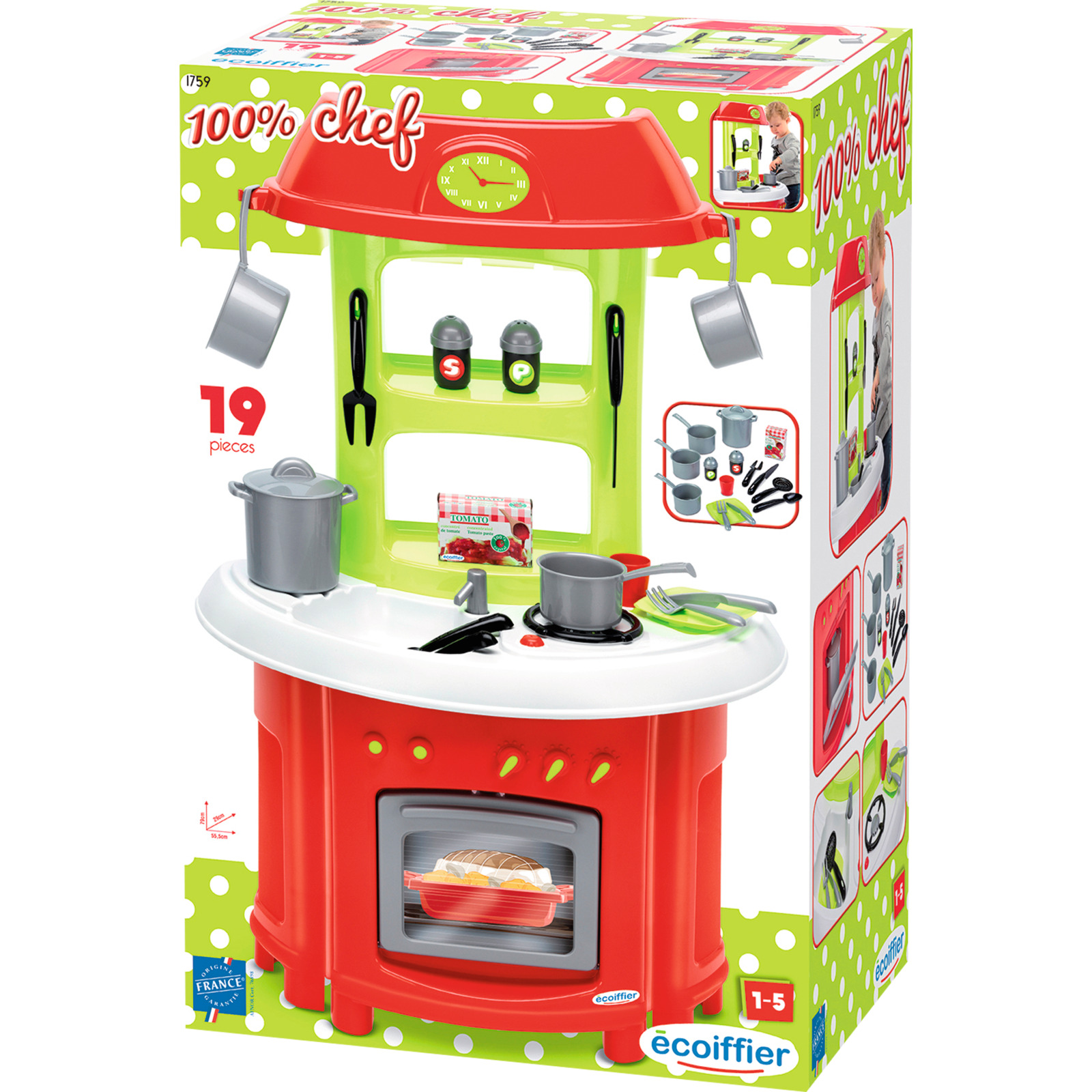 Ecoiffier Küche 100% Chef 55.5 x 29.79cm