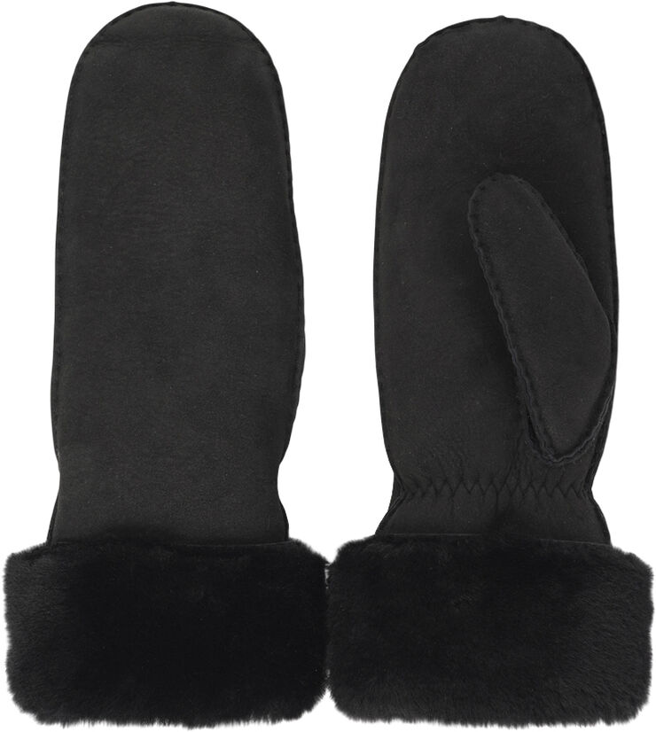 Lovelies CIMA - LONG SHEARLING MITTEN W/ SHEARLING CUFF Black / black