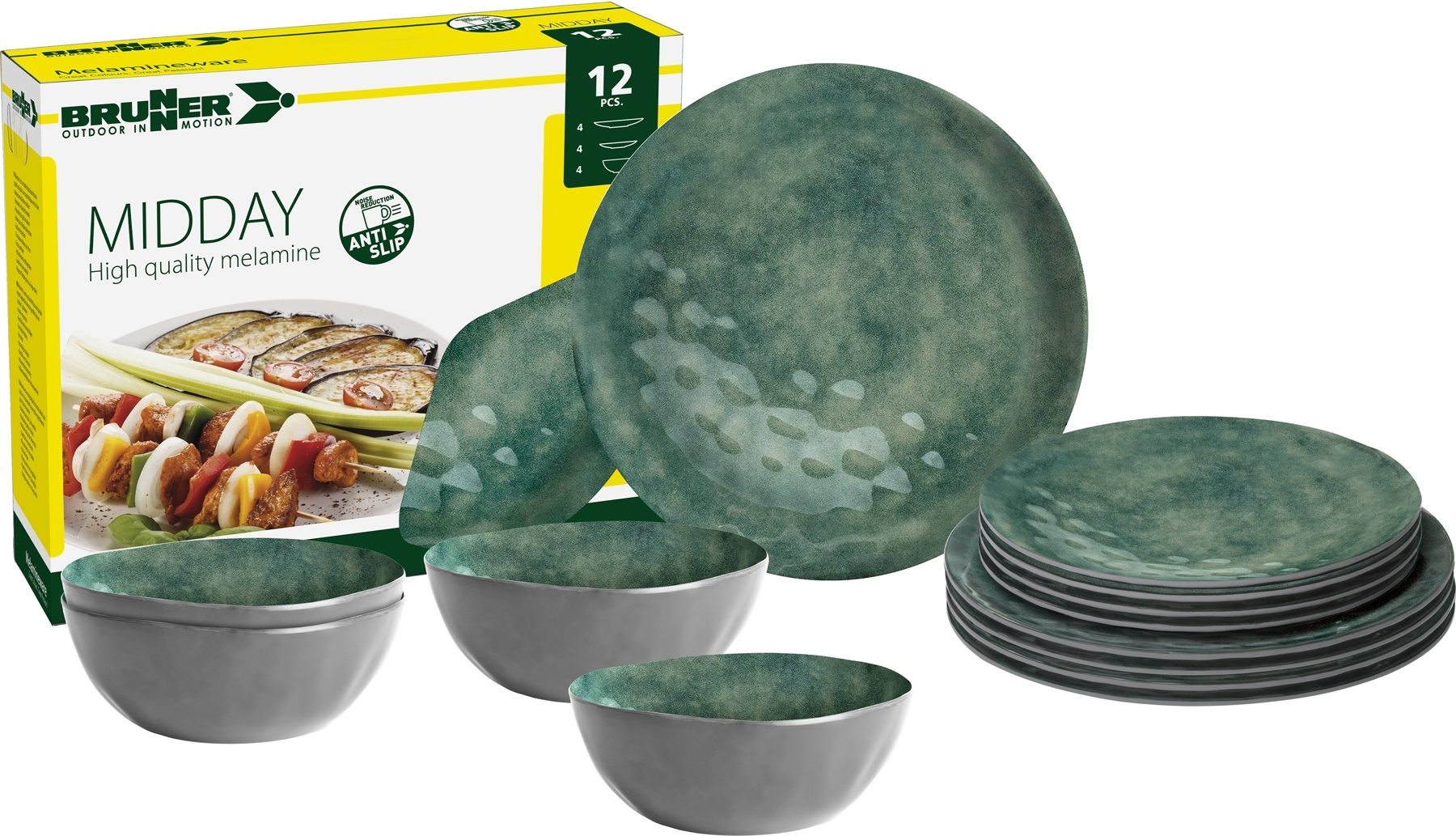 Brunner Midday Venetian Geschirr-Set  12-tlg. Sea Green