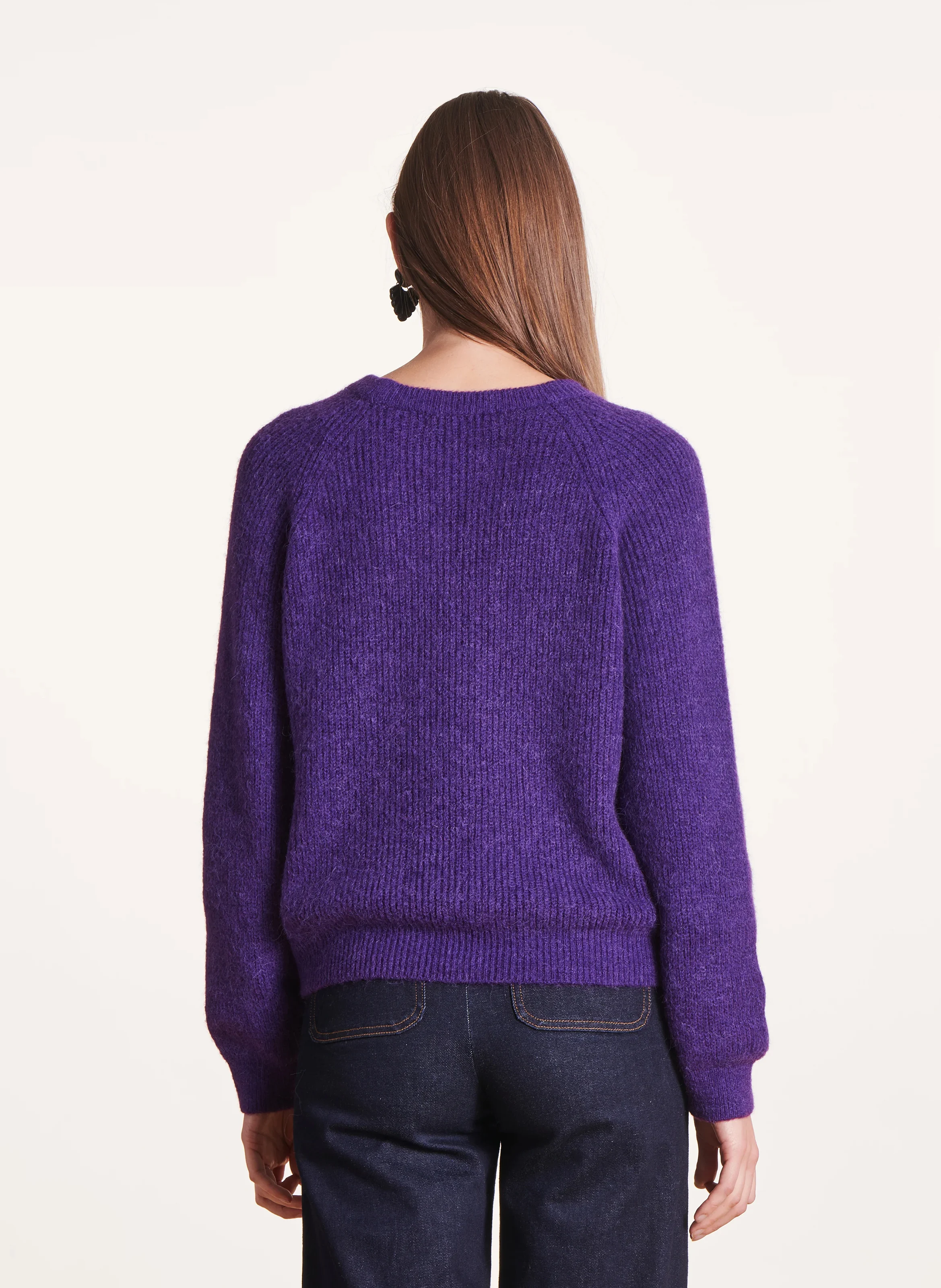 Pull col rond | Violet