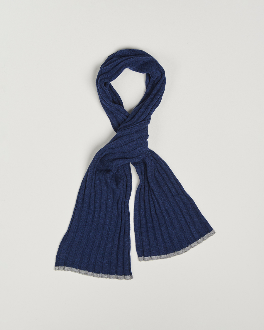 Brunello Cucinelli Wool/Cashmere Scarf Navy