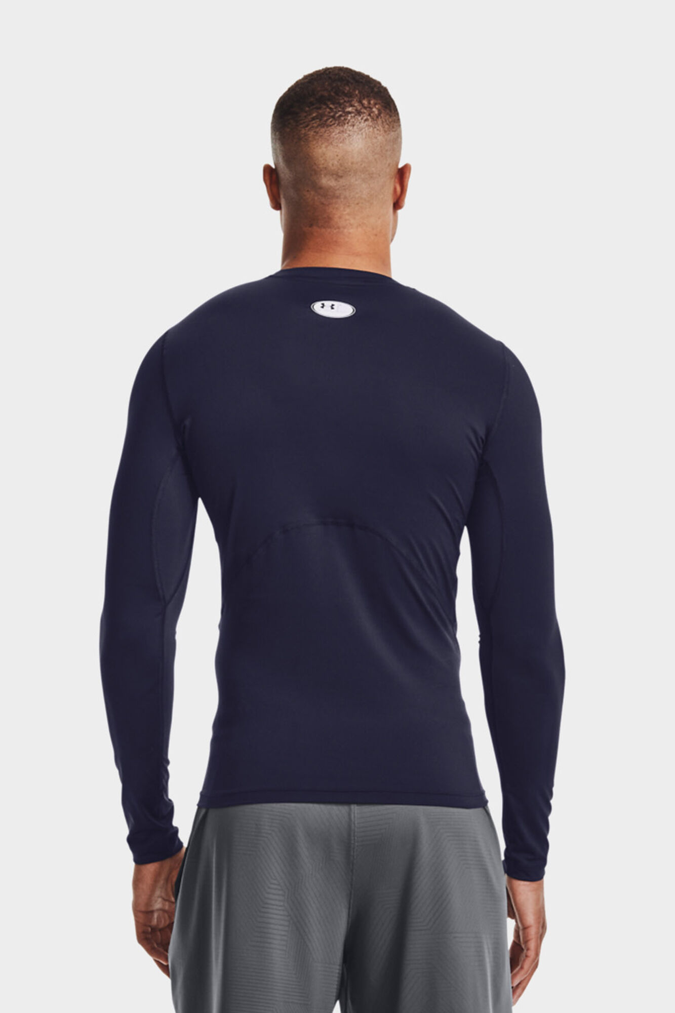 Camiseta de manga comprida HeatGear - azul marinho