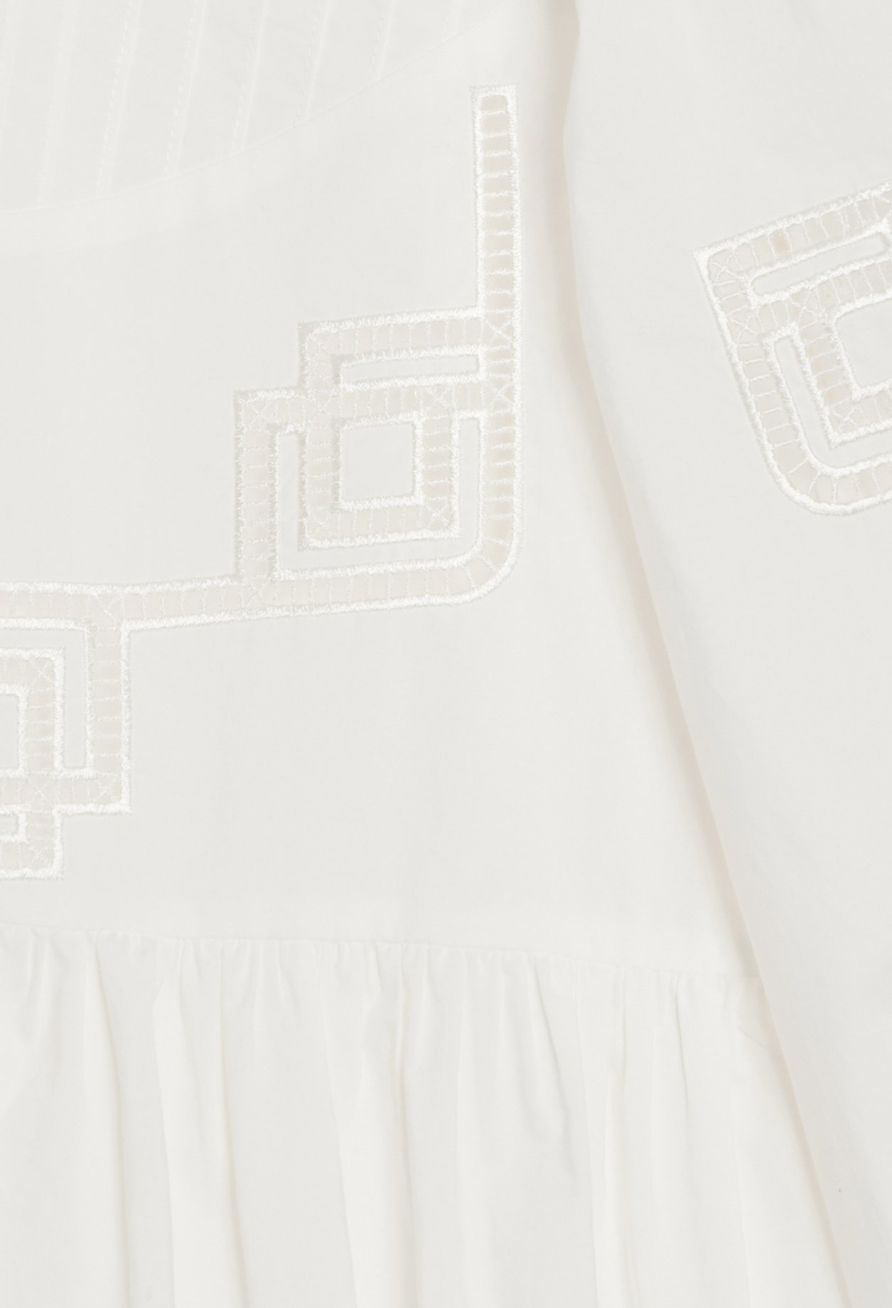 Robe courte coton brode blanc