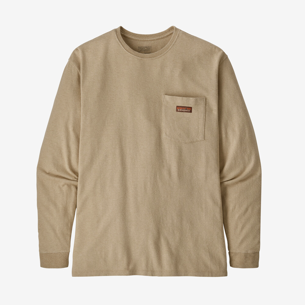 Herren-Arbeits-T-Shirt mit langen Ärmeln und Tasche