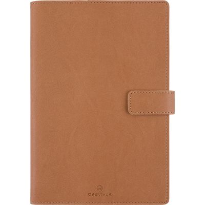 Agenda Milano - 1 semaine sur 2 pages - 17 x 24,5 cm - camel - Oberthur