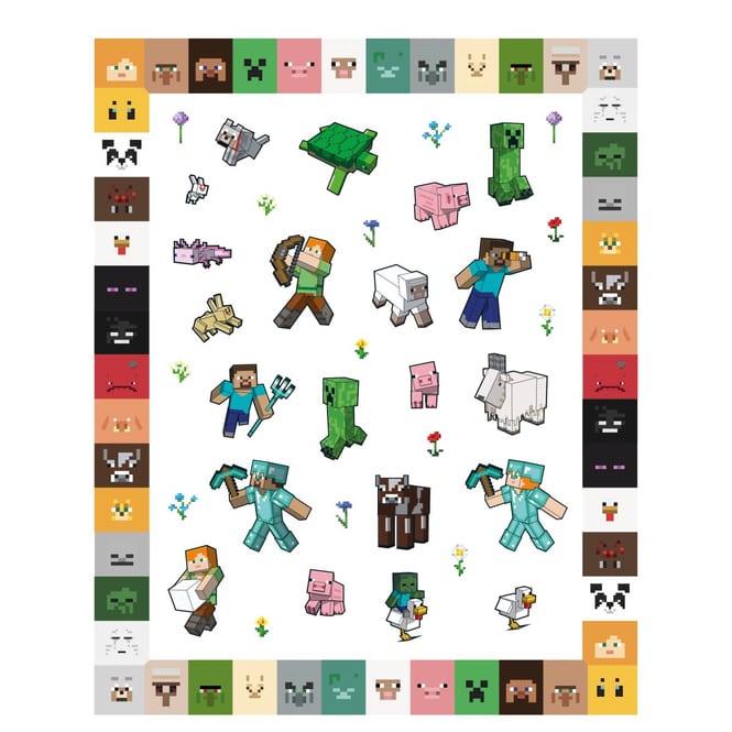 Minecraft - 500 Sticker - Stickern-Rätseln-Ausmalen