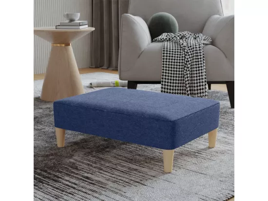 Repose-pied Bleu 78x56x32 cm Tissu