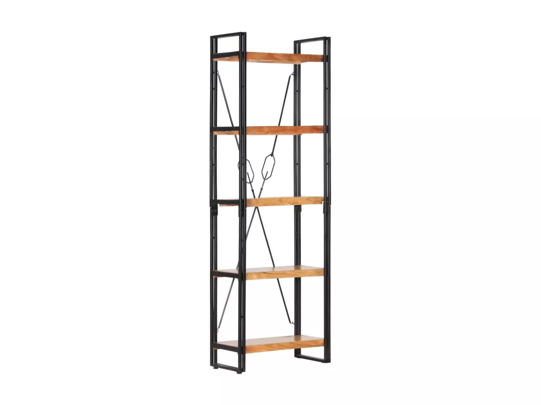 Bibliothèque à 5 niveaux 60x30x180 cm Bois d'acacia solide