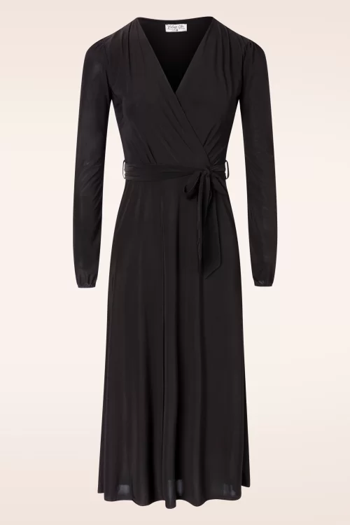 Vintage Chic for Topvintage Julieta midi jurk in zwart
