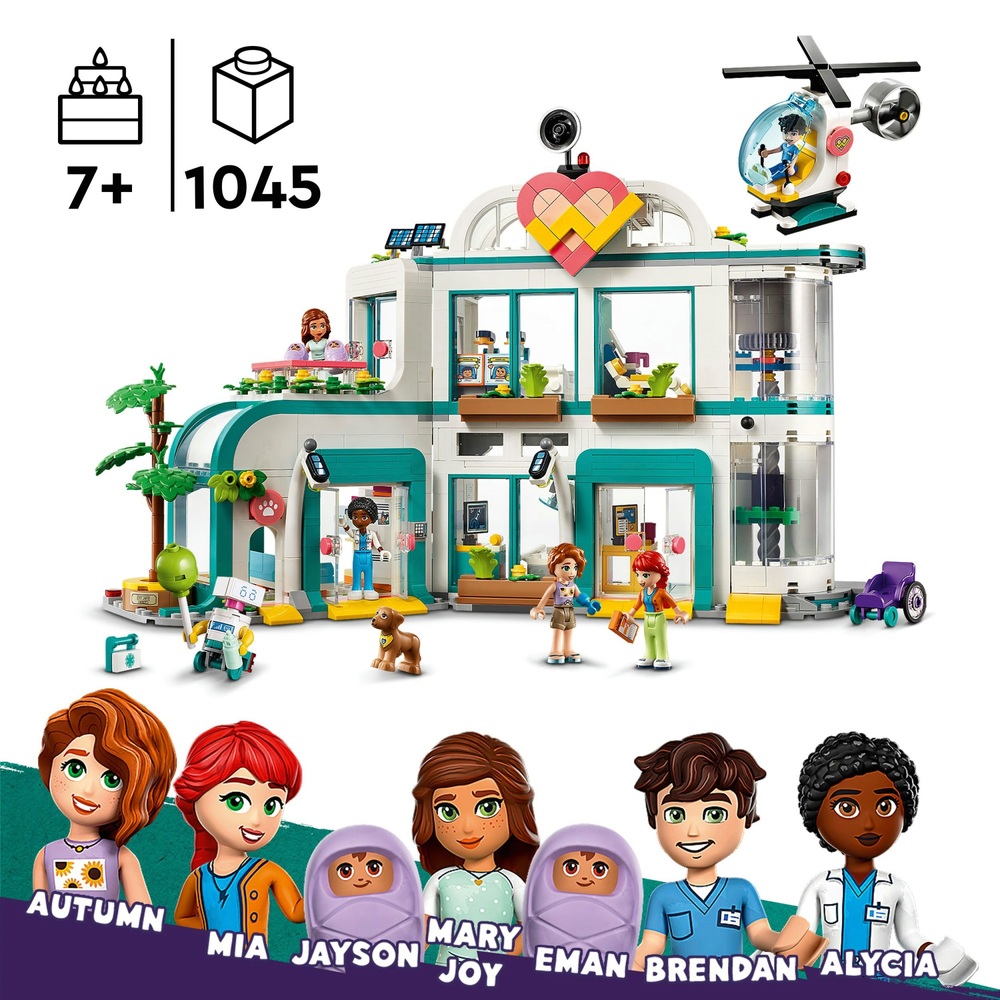 LEGO Friends 42621 Heartlake City Krankenhaus und Hubschrauber Bauset