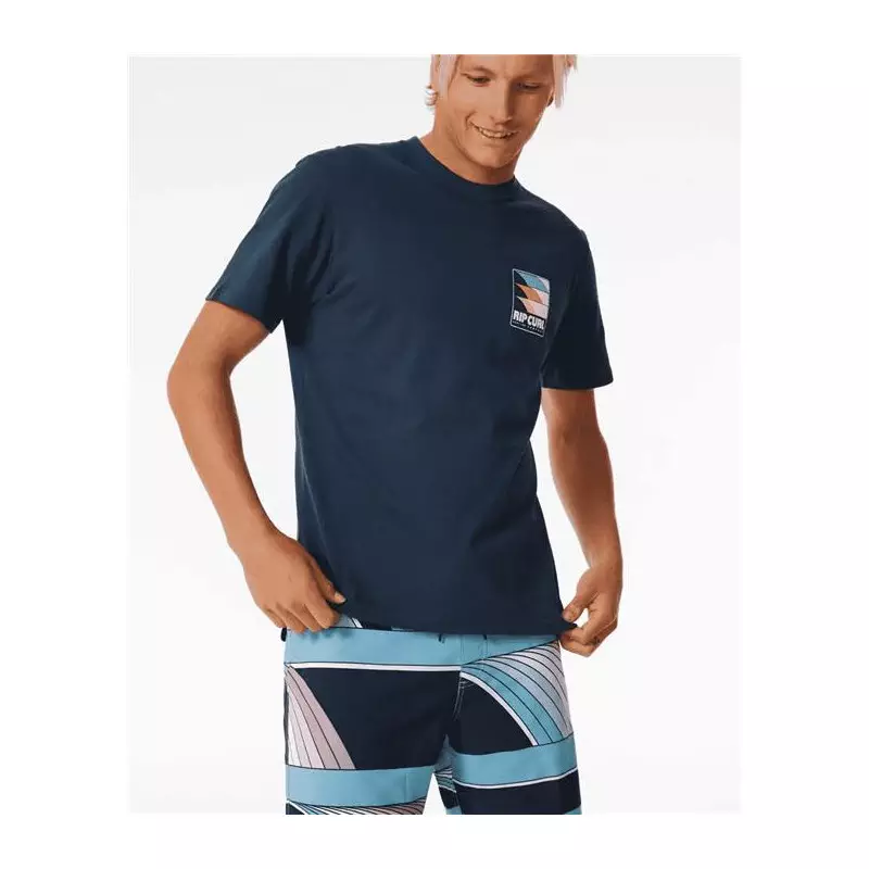 Teeshirt RIPCURL Surf Revival Line Up Tee Dark Navy XL
