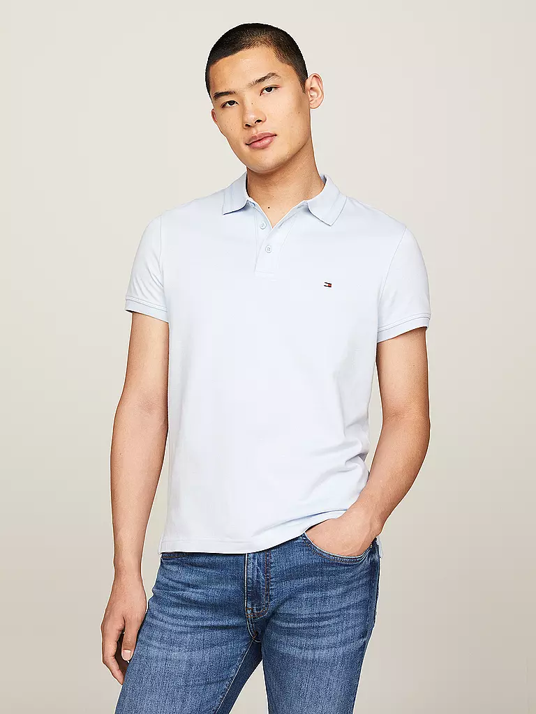 TOMMY HILFIGER Poloshirt Slim Fit hellblau