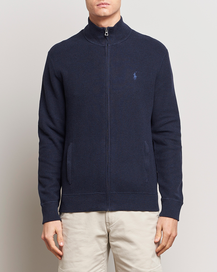 Polo Ralph Lauren Textured Full-Zip Navy Heather