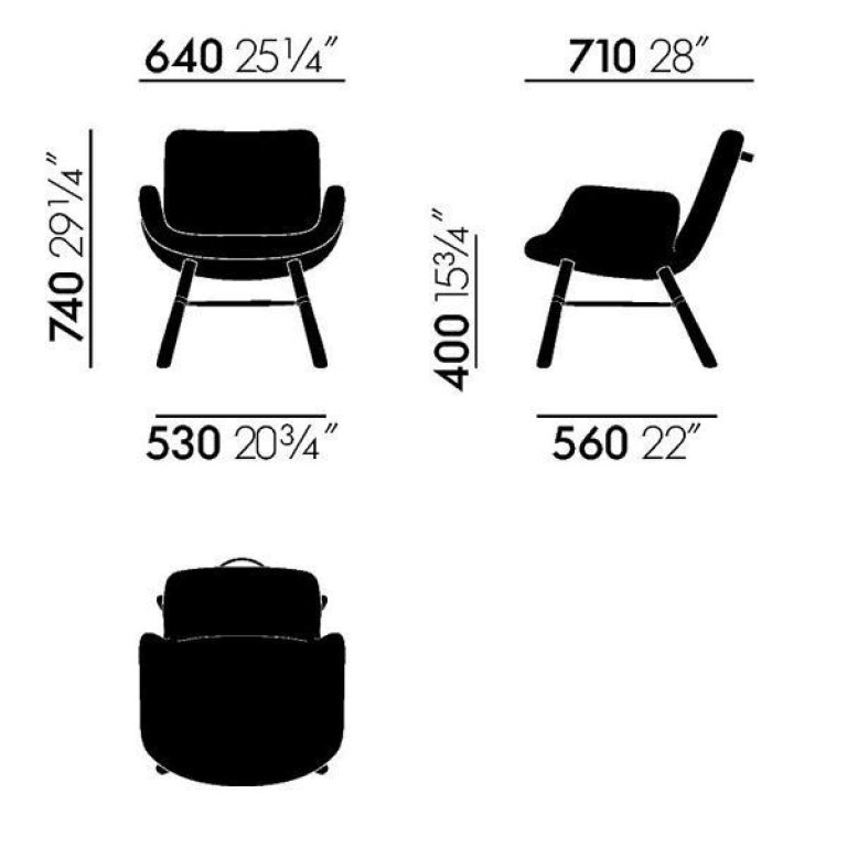 Vitra East River Chair fauteuil stofmix light