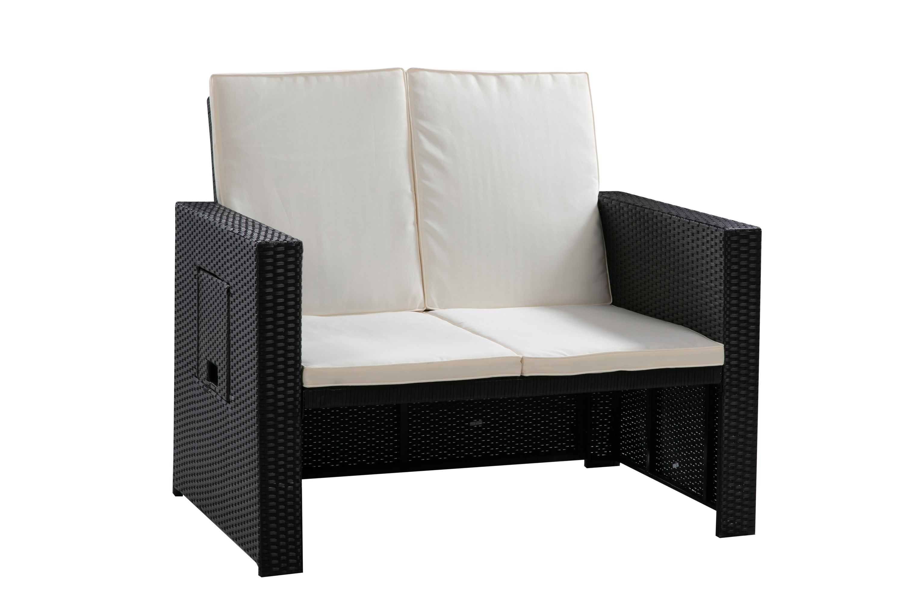Gartenmöbel Set TAMPA schwarz/beige