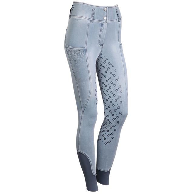 Paardrijbroek Harry's Horse Just Ride Retro Full Grip Lichtblauw