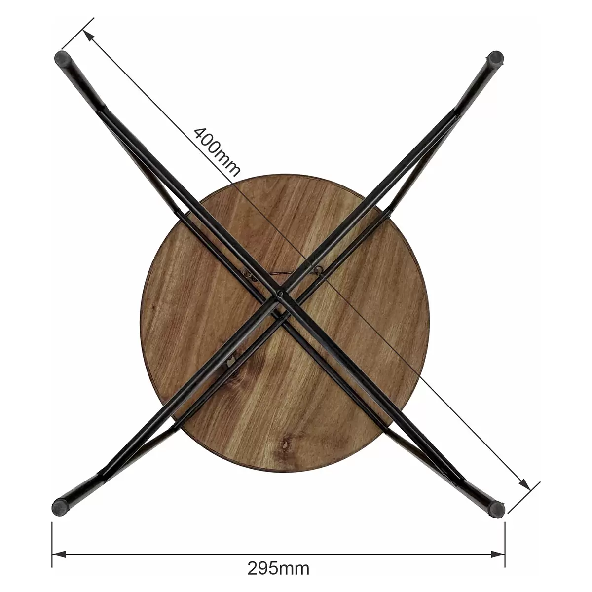 Beistelltisch Klapp schwarz,Eiche